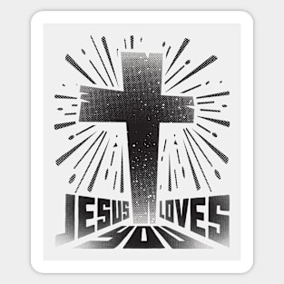 Jesus loves you - Christian saying Sticker